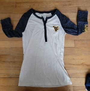 WVU quarter sleeve tshirt